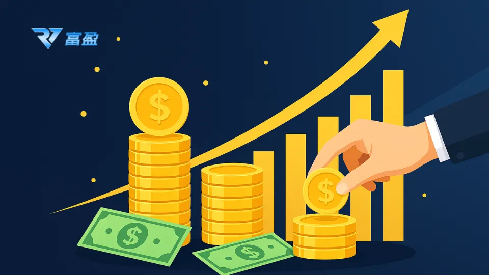 成長圖像與金幣象徵獎金最大化策略，手放硬幣代表操作過程