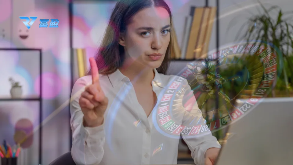 財神娛樂城插圖，女性比手勢強調下注錯誤行為